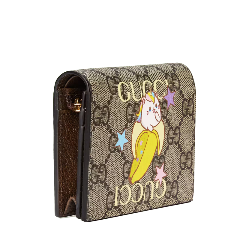 【包税】gucci/古驰 22新款 女士经典老花帆布彩虹和星星bananya印花