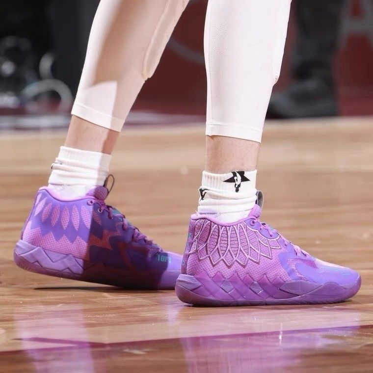 公司级新款三球一代拉梅洛鲍尔mb01篮球鞋鸳鸯缓震实战男子运动鞋