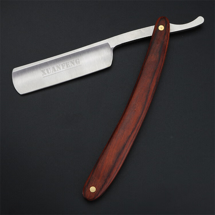 老式刮脸刀德国 德国碳钢开锋发廊刮毛升级彩木柄刮胡老式剃须理发剃