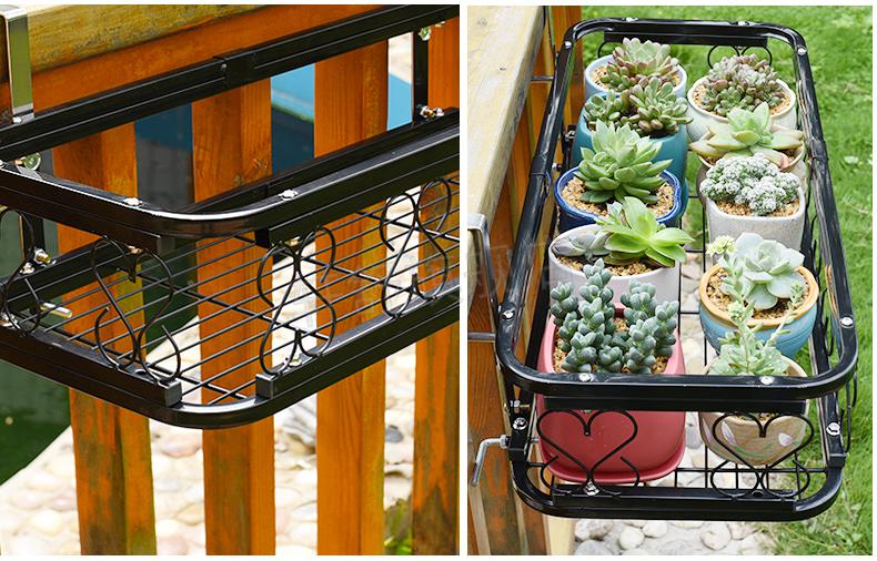 窗外储物架 不锈钢窗台花架室内置物架窗沿悬挂式花盆挂架阳台栏杆