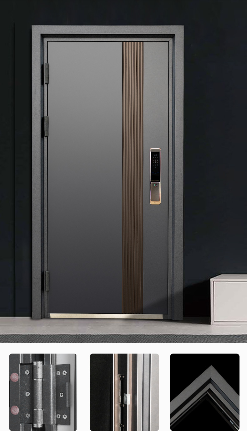 防盗门家用进户门指纹解锁密码门甲级入户门定制安全子母大门 尺寸960
