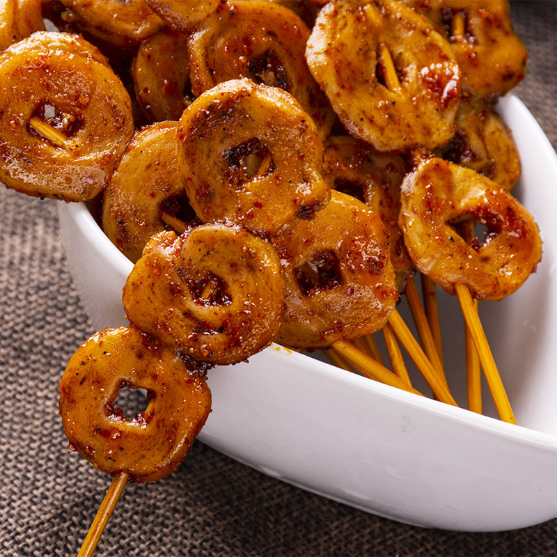 小龙爆辣素肠素羊肉串面筋比龙祥素肠好吃香咸辣味素肉麻辣串辣条 10