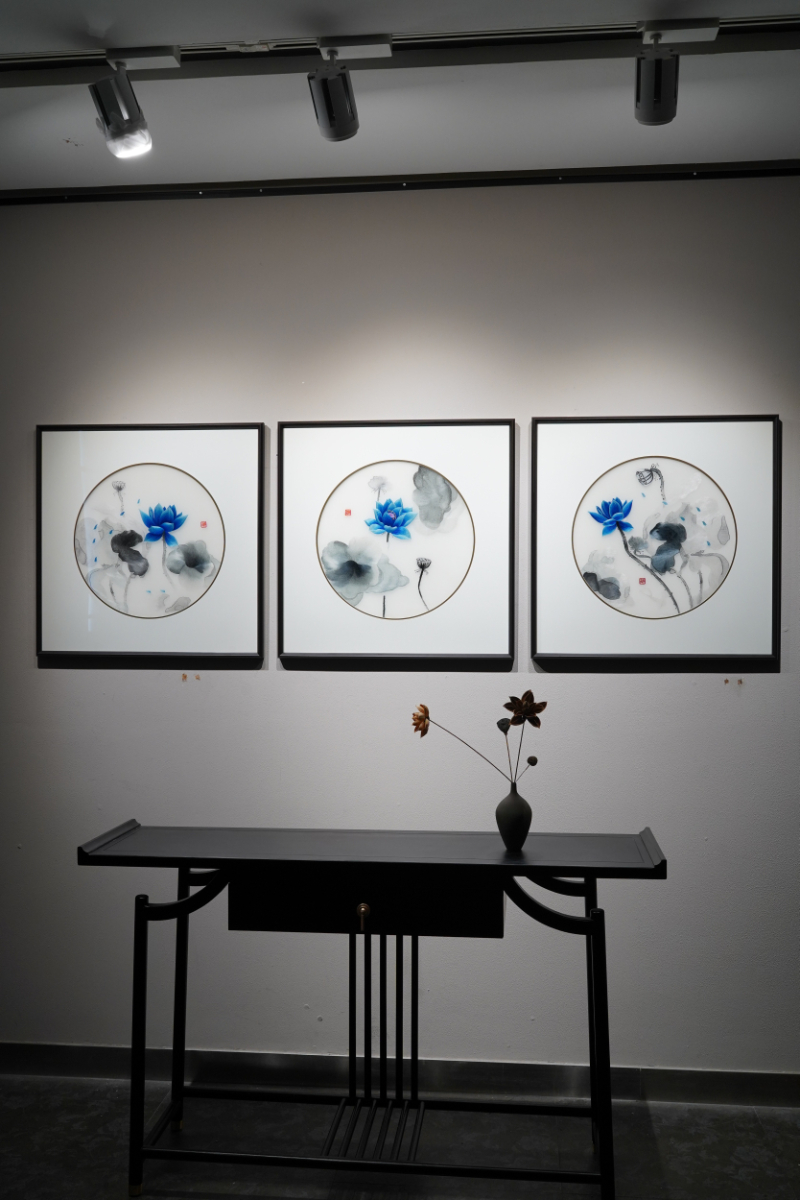 璟馆沙发背景墙书房新中式客厅装饰画客厅装饰画玄关壁画新中式风格