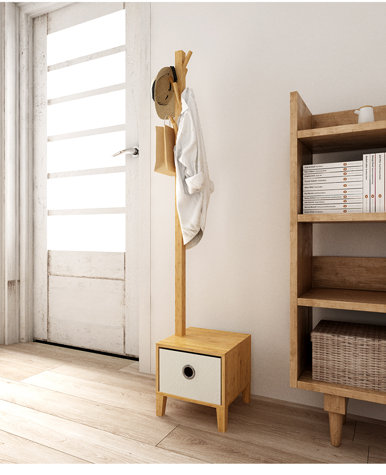 衣帽架落地挂衣架卧室衣服架家用简易多功能房间床头柜收纳置物架卡汐