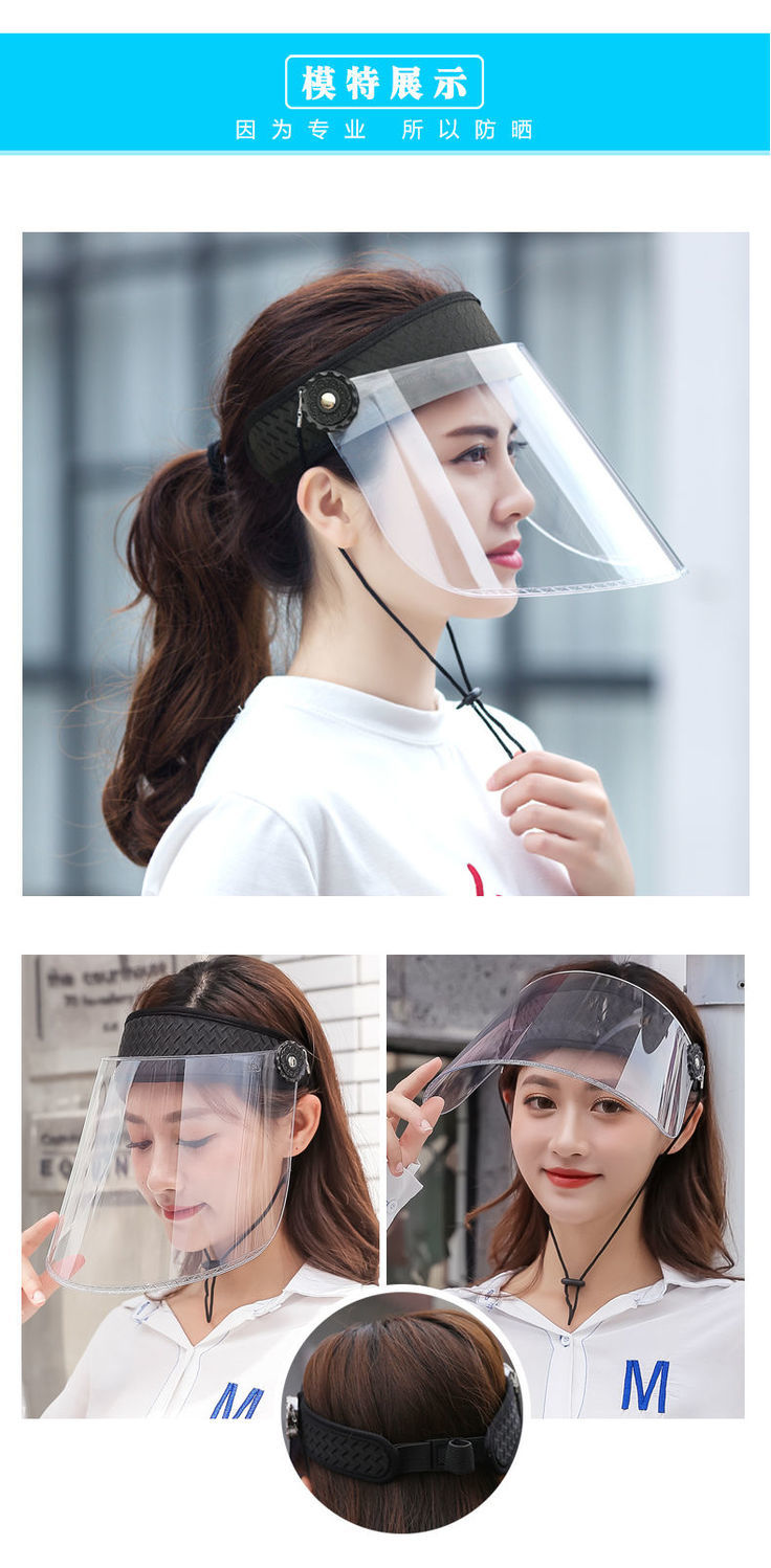 心墨染新品防油烟口罩厨房油烟透明面罩面具防溅油厨房炒菜护脸做饭防
