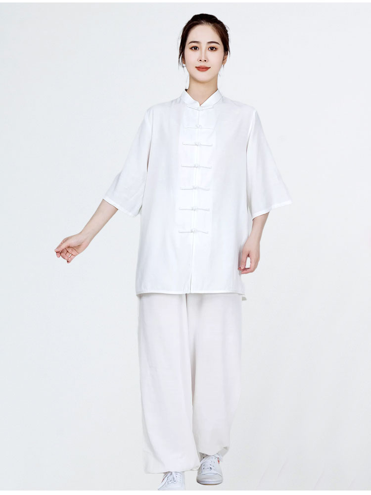 京选好货亚麻太极服女夏季气功服陈英2022新款夏季亚麻太极拳棉绸女装