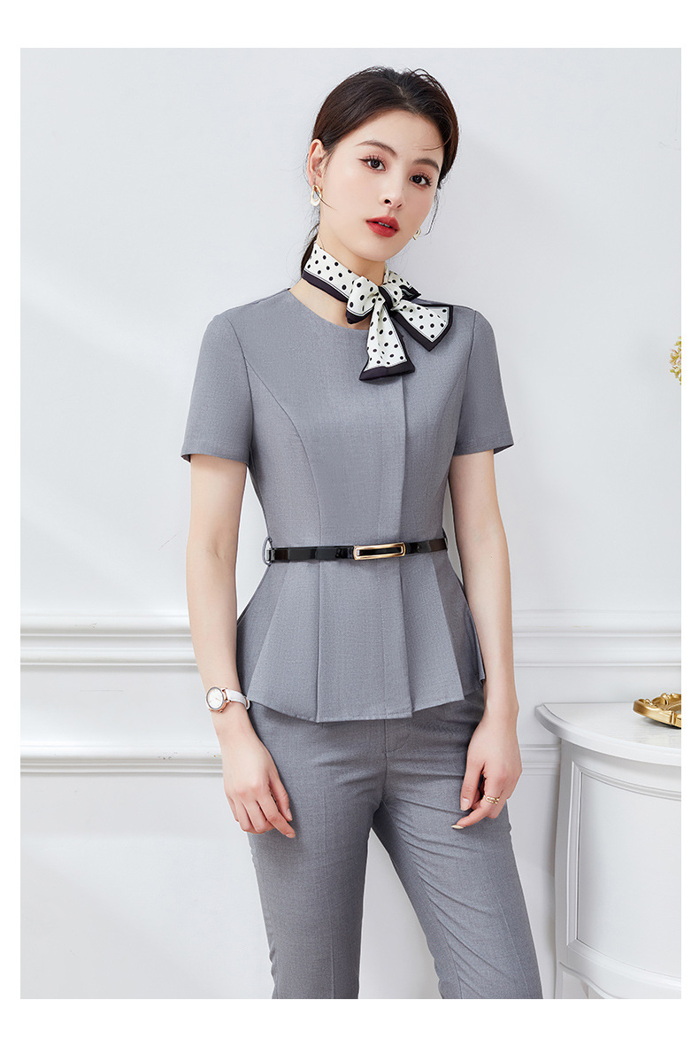 复邦 置业顾问夏装短袖职业套装女薄款时尚气质珠宝酒店前台售楼部
