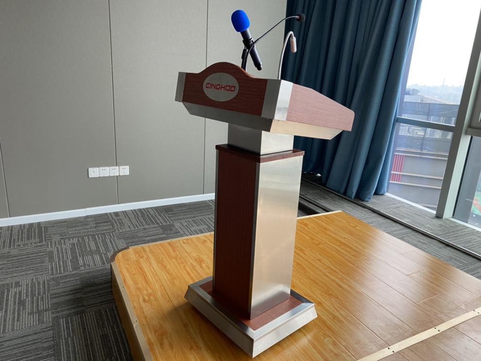讲台桌带轮移动电动升降演讲台发言台多媒体会议台公司校园讲话台主持