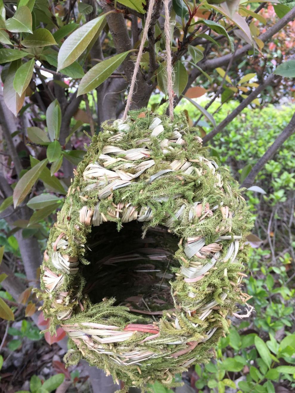 新款鸟窝鹦鹉繁殖箱挂窝草编鸟窝玄凤牡丹虎皮鹦鹉文鸟珍珠草窝小鸟巢