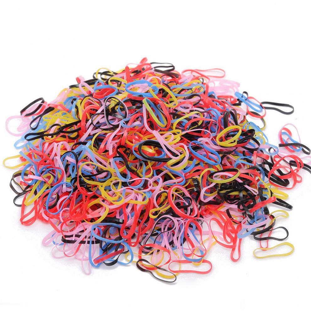 扎头发橡皮筋头绳一次性小皮筋儿童黑色头饰女童宝宝皮筋加厚生彩色