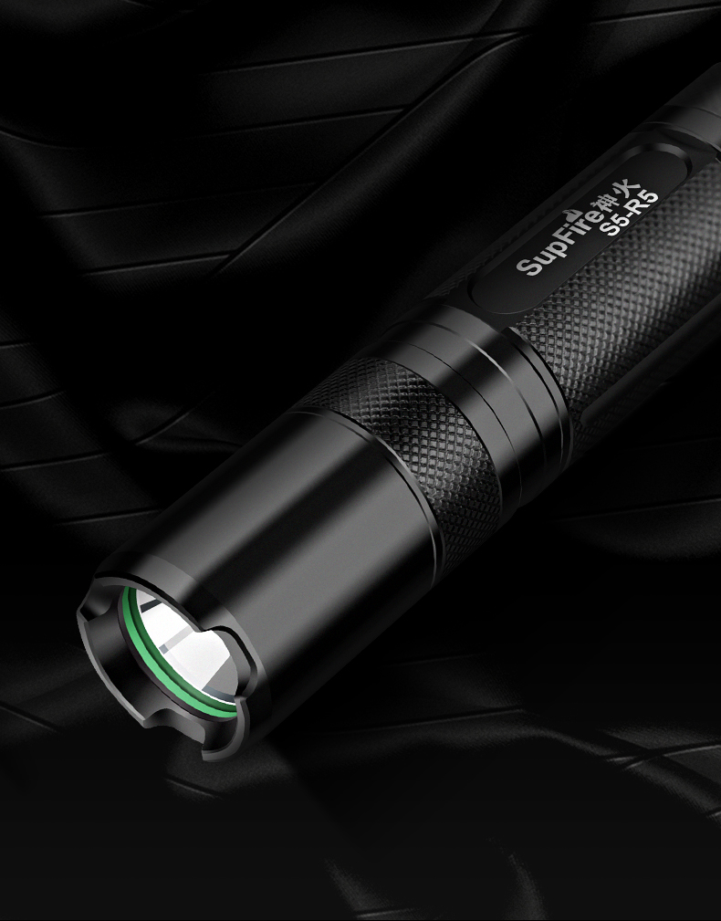 强光手电筒多功能可充电亮远射家用迷你小特种兵水5000 s5黑色-3瓦(1