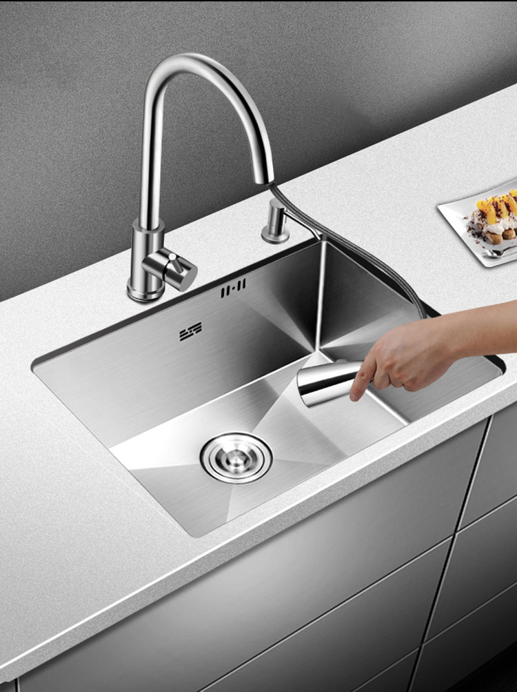 飞利浦旗舰品质洗菜盆单槽台下盆4mm加厚不锈钢水槽304嵌入式手工厨房