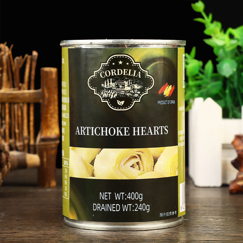 进口卡利亚朝鲜蓟罐头400g3亚之竹artichoke洋蓟芯沙拉西餐配菜西餐前