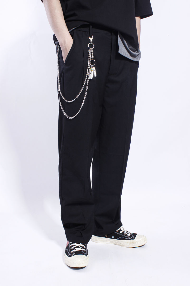 蜜丝刘新品热血高校裤链百搭裤链潮人网红裤子挂链双层金属铁链嘻哈