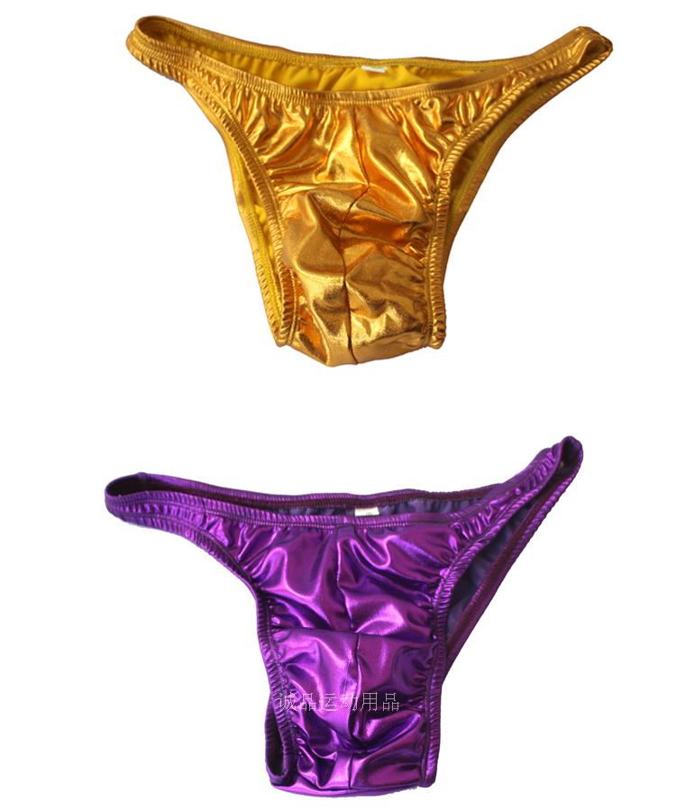 奥赛健美比赛裤健美比赛三角裤健身比赛裤面料烫金发亮新款c04金色m