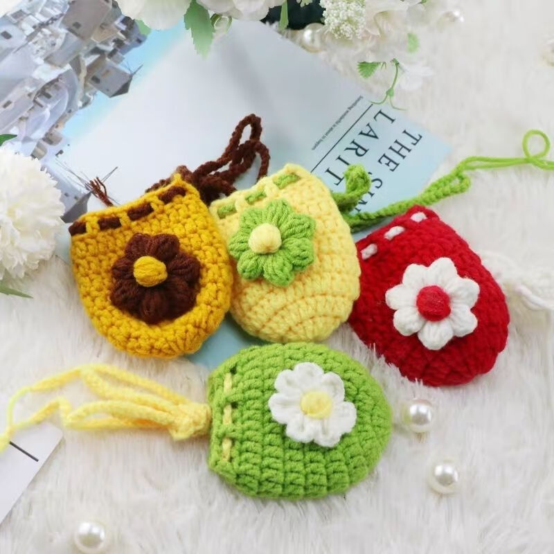 节幼儿园儿童蛋袋手工编织毛线挂脖蛋套小鸡蛋蛋鸡黄材料包2只送教程