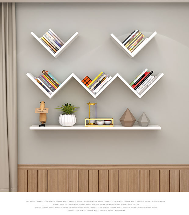书架免打孔挂壁墙上置物架书架免打孔墙壁置物架书架壁挂式创意隔板