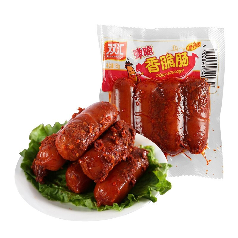 双汇弹脆香脆肠原味香辣香脆肠即食脆脆肠香肠130g袋装香辣130g1袋