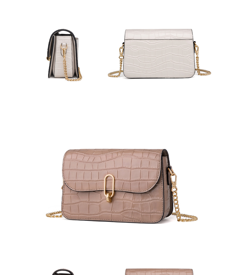 情人节礼物朱尔包包女包质感牛皮单肩包女鳄鱼纹简约复古风斜跨包女