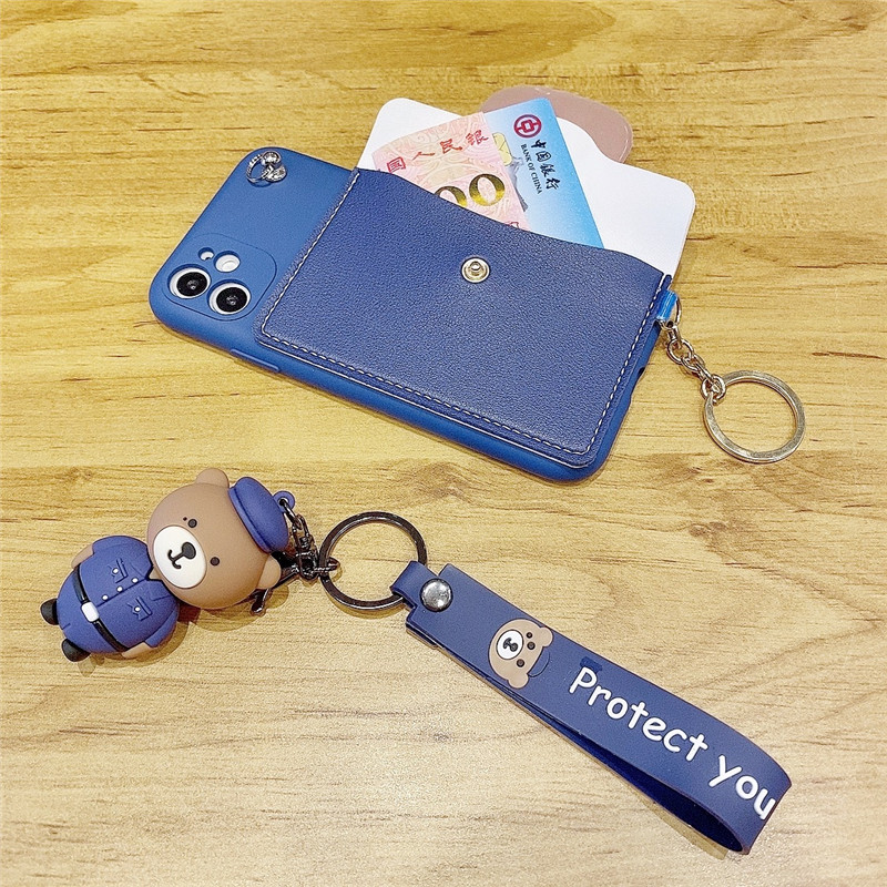 骨咚 白敬亭同款小熊零钱卡包适用小米11/10/cc9/11青春ultra手机壳