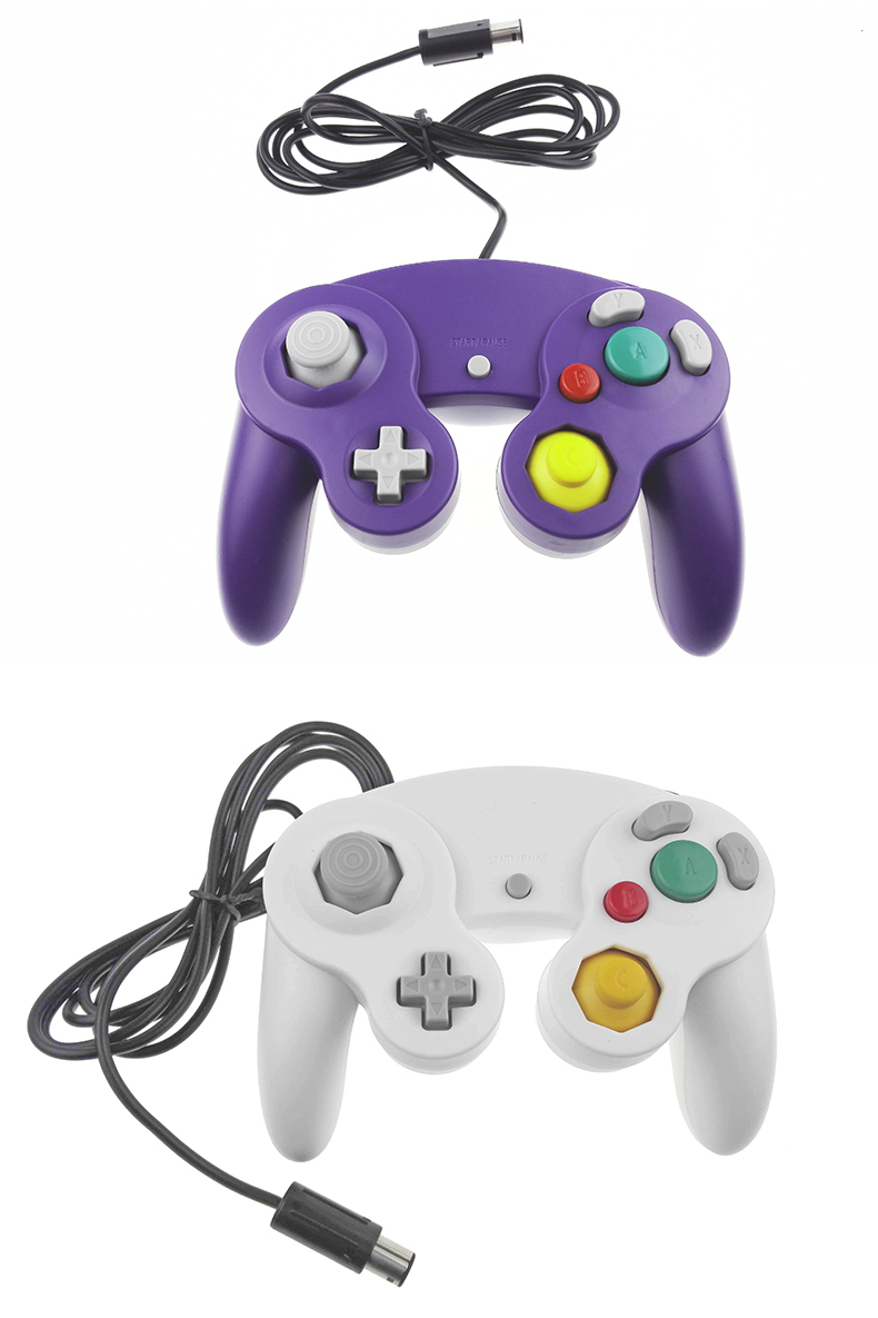 荔新任天堂ngc有线手柄线控振动手柄wii手柄gc单点游戏震动手柄game