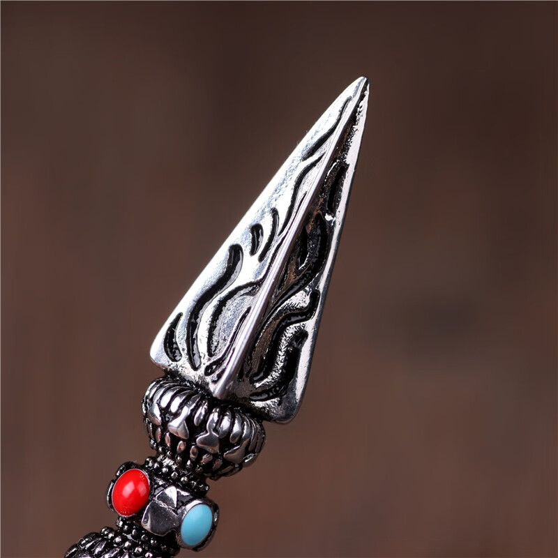 仁尼金刚橛降魔杵个性复古色钛钢项链吊坠佛珠配饰创意男女防过敏不