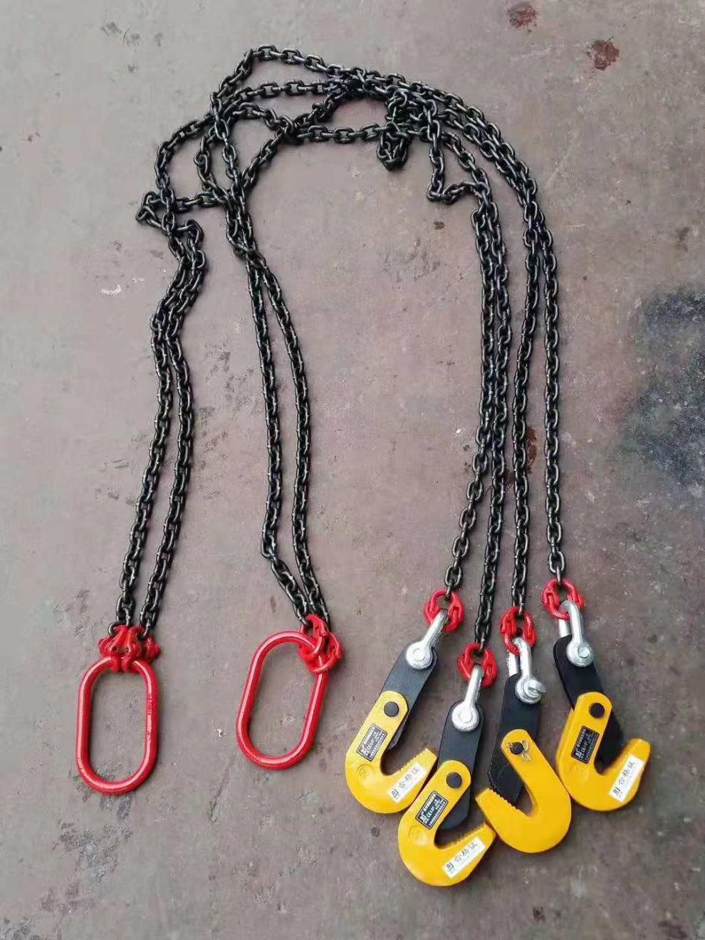 起重链条吊索具吊装工具铁链子扣勾工具吊具挂钩吊装130吨三吨1米4根