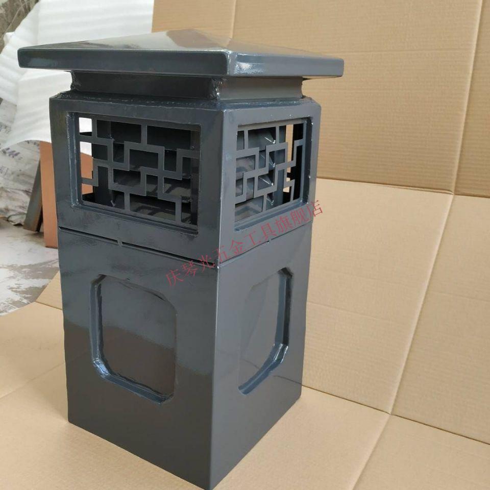 铝合金别墅烟囱帽排烟帽通风帽透气防雨帽烟筒帽防倒灌防虫通气帽灰色