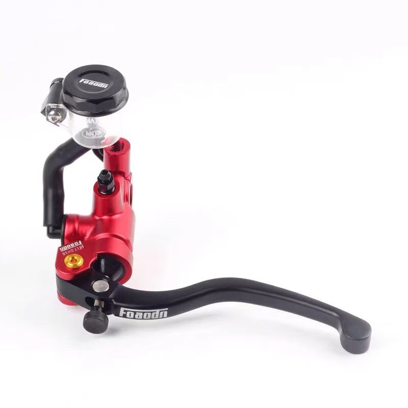 镀彩烧蓝车力屋上泵 电动车摩托车刹车上泵龟战速福喜改装 黑色左边