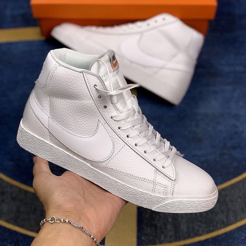 开拓者blazer mid77高帮板鞋dunksb男鞋色皮面拆线情侣鞋 10 36【图片