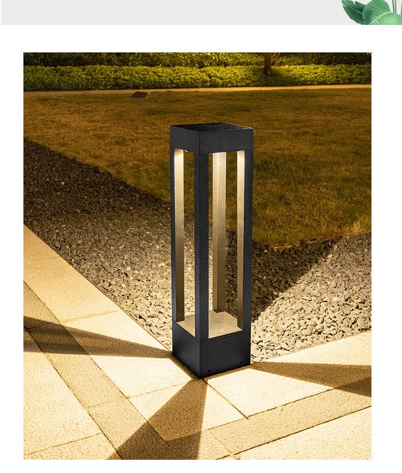 太阳能草坪灯室外led花园灯简约现代园林景观灯户外水庭院灯 太阳能