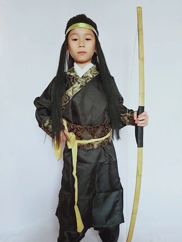 玉兔服装 儿童后羿射日服装童话剧舞台演出嫦娥玉兔头饰吴刚斧头逢蒙