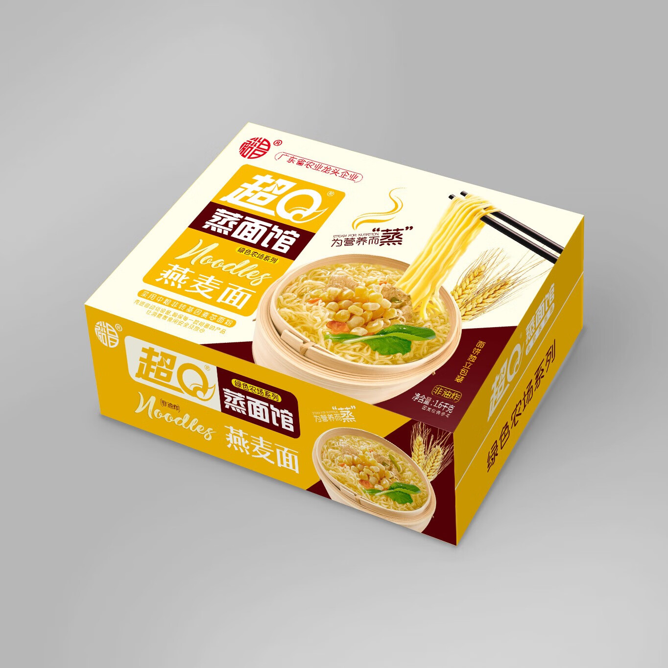 裕昌超q蒸面馆大骨面整箱1600克大碗面麻辣烫火锅非油炸方便面面饼