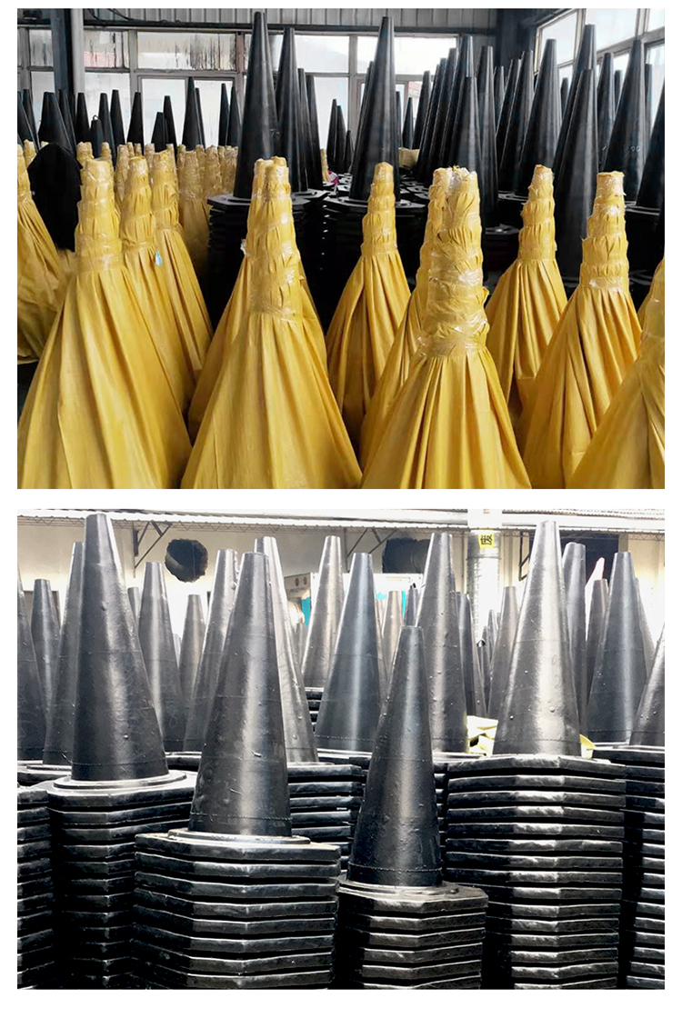 恬女神橡胶路锥反光锥警示圆锥路障工地施工隔离锥70cm