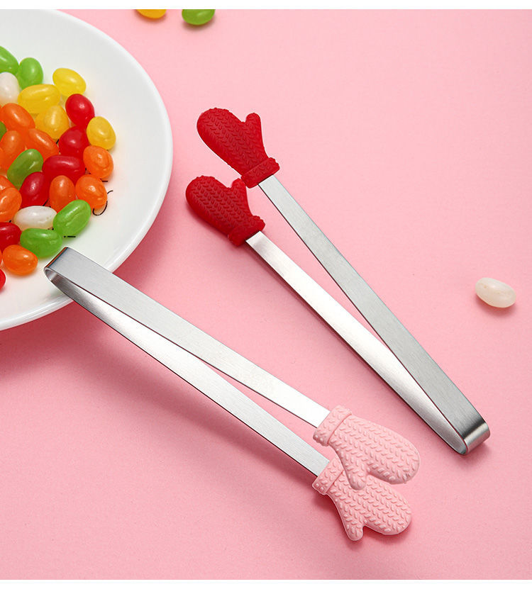 加厚硅胶冰夹夹冰块钳柠檬夹子零食夹脏物夹方糖夹食物夹水果夹子qwc