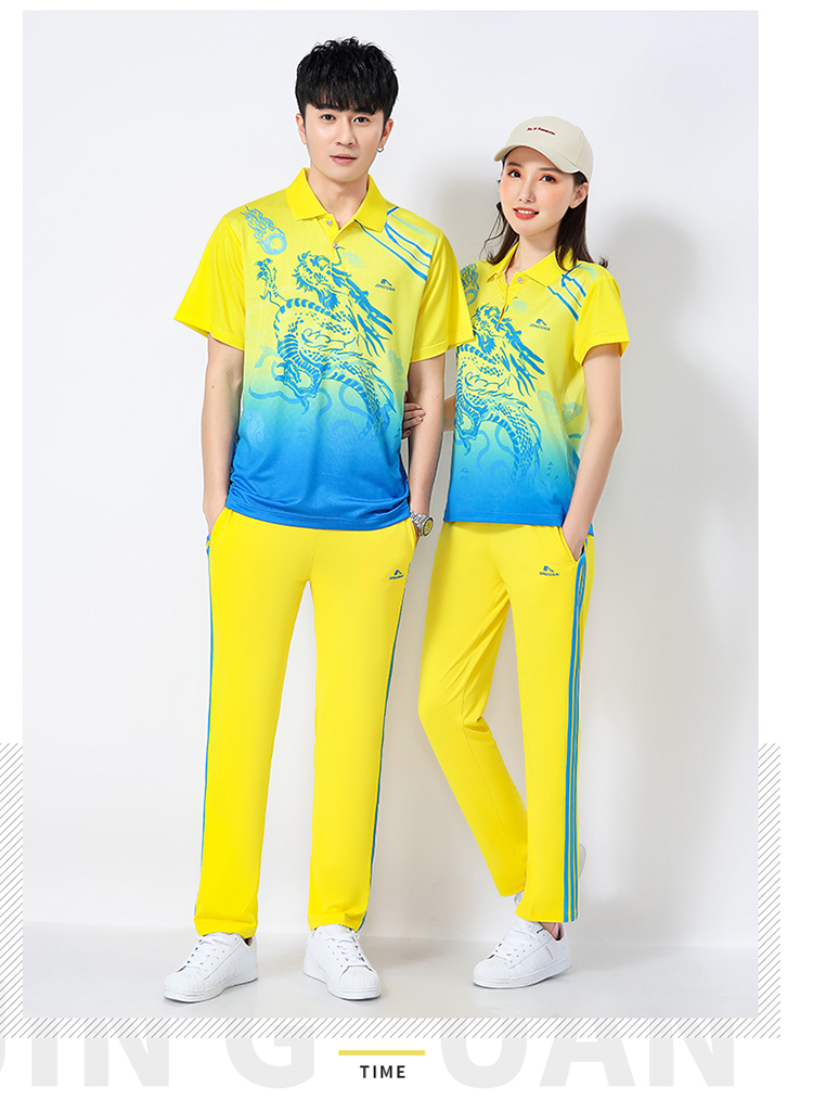 嘉蝶梦之队健身操服装夏季男女速干短袖t恤运动套装中老年健身两件套