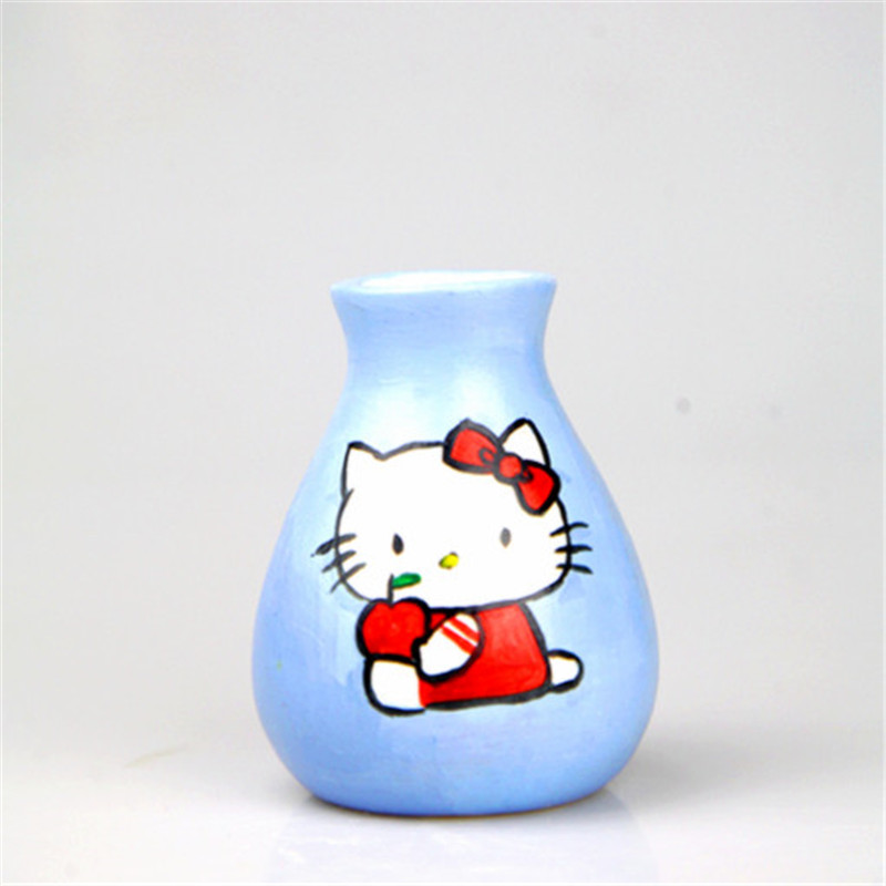 金归素胚花瓶陶艺陶吧素坯釉下彩陶瓷小白瓶画画diy陶瓷涂色白胚上色9