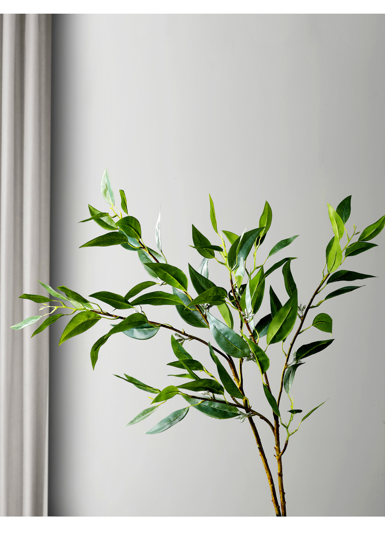 桉树叶摆件假绿叶创意客厅花瓶插花花艺软装饰品摆设 桉树叶【图片