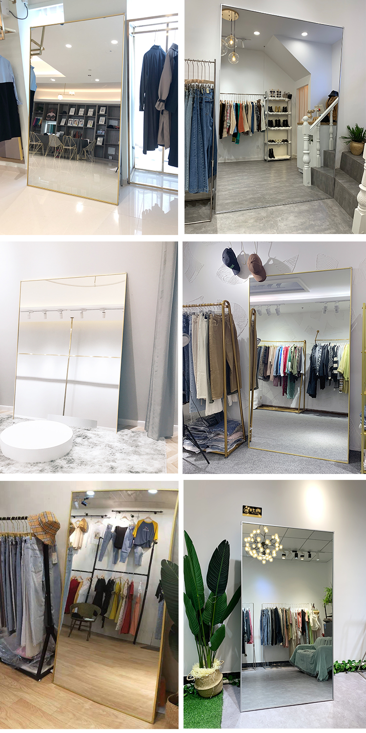 婚纱店三面镜网红拍照镜子服装店专用试衣镜全身落地镜显瘦穿衣镜 200