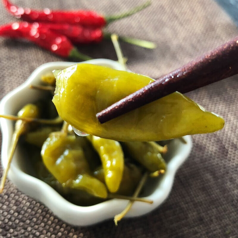 黑龙江特产野山椒20袋酸甜香辣经典口味东北泡椒野山椒咸菜100g野山椒