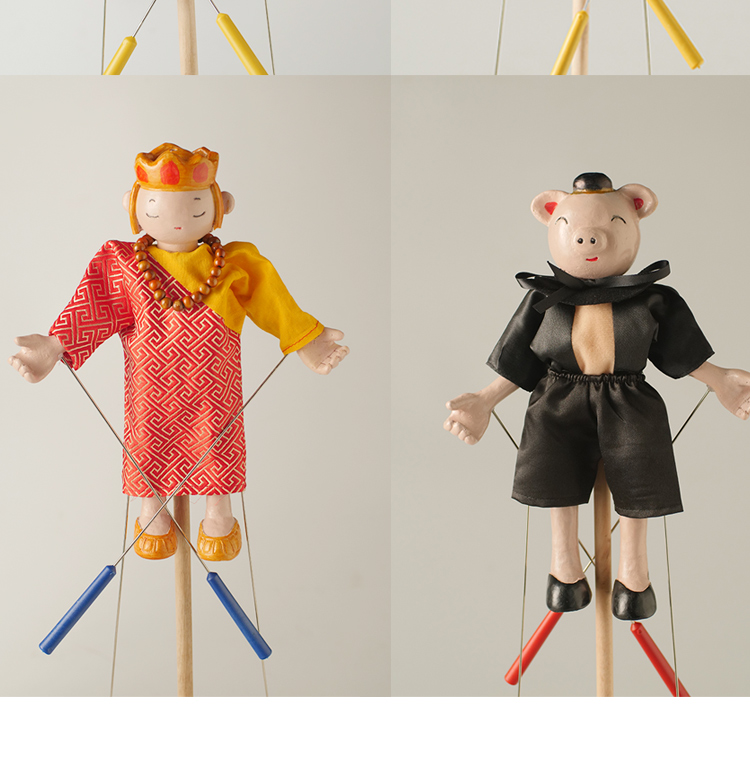 提线木偶 杖头木偶娃娃孙悟空新款傀儡人偶可动玩具提线木偶生日礼物