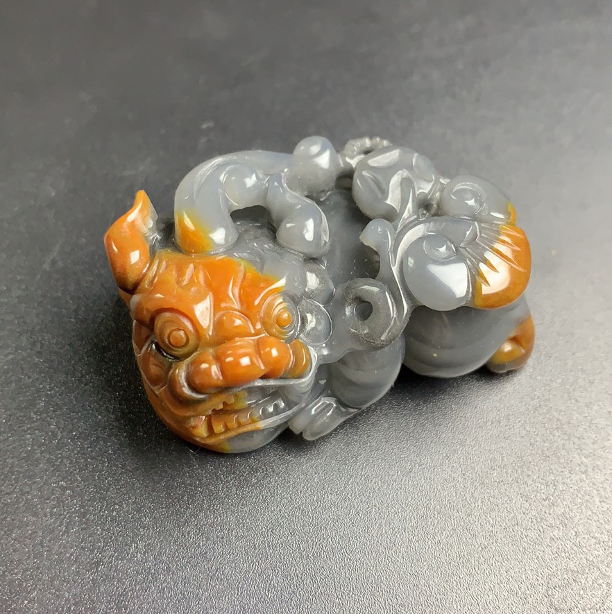 云南玉石黄龙玉金沙老料霸王貔貅吊坠挂件毛衣链男女款【图片 价格