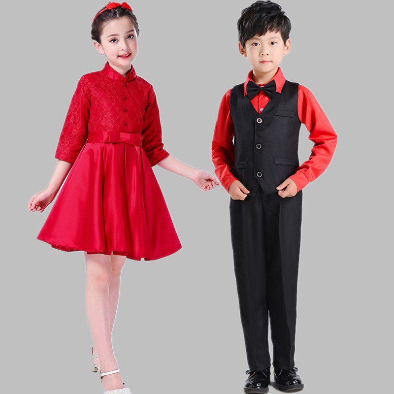 brangdy儿童演讲服装国庆节儿童合唱团演出服装中学生小学生初中生