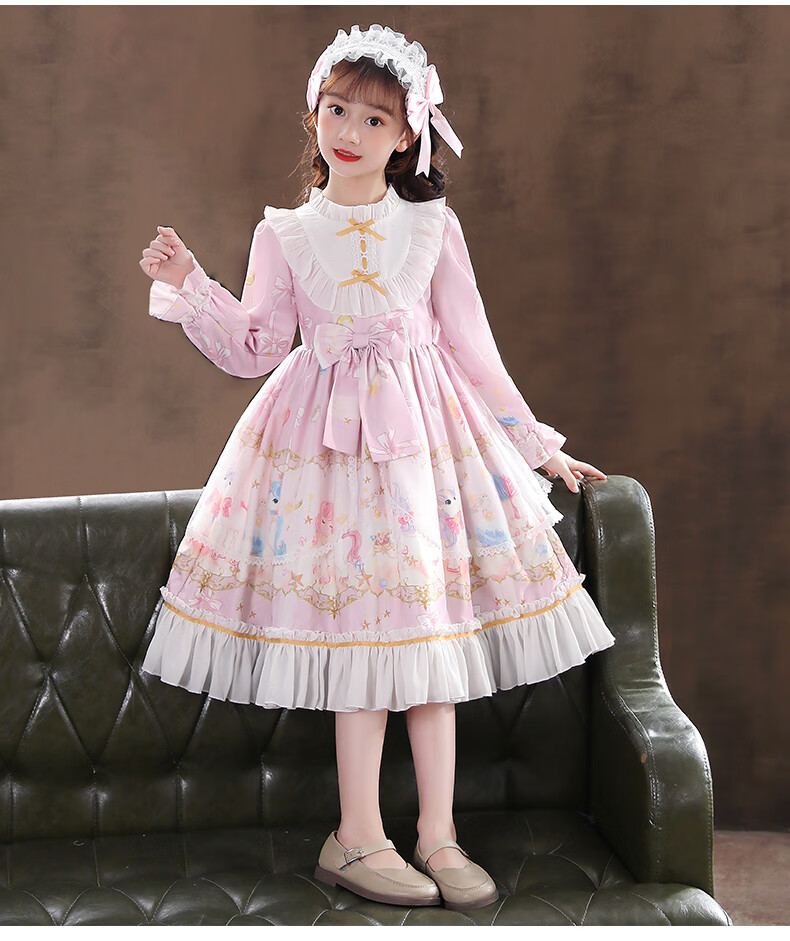萝莉塔公主裙洛丽塔儿童童装洛丽塔正牌秋季女童洛丽lolita裙子女孩