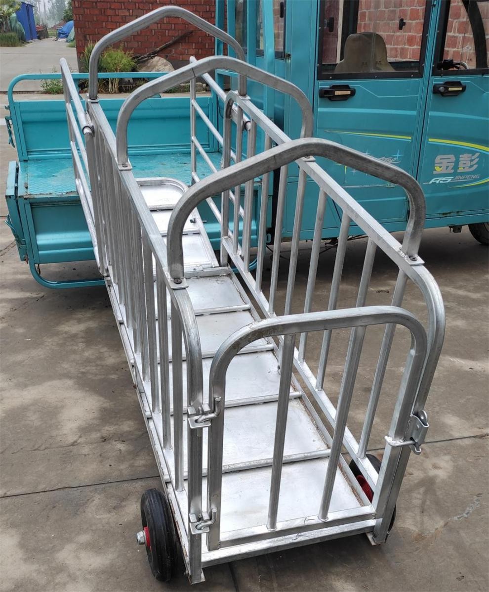 幻翎抓猪笼子卖猪笼上车款养殖装猪铁猪笼不锈钢带轮多功能装车猪笼