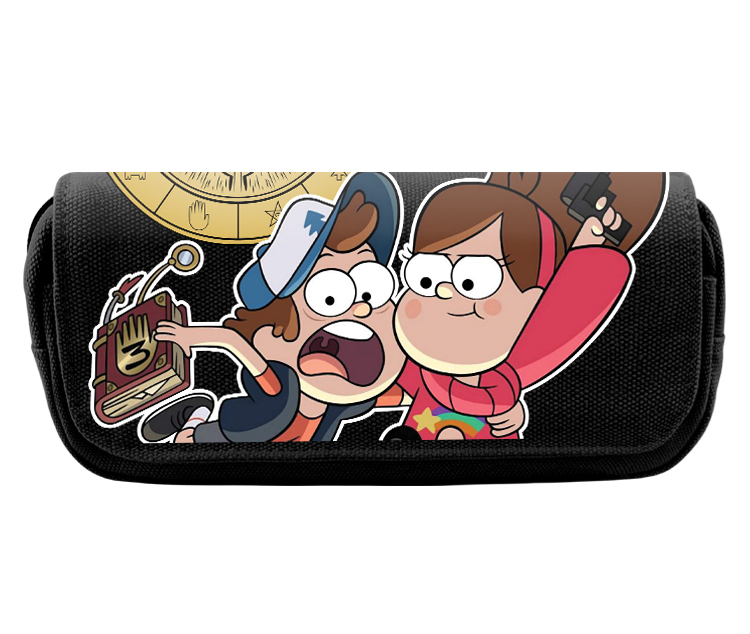 怪诞小镇周边 卡通动漫怪诞小镇周边帆布大容量笔袋 学生文具盒 钱包