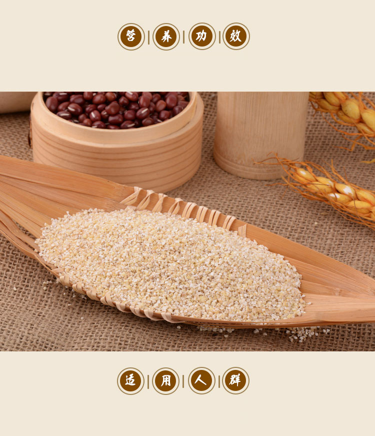 仁古坊 苏北特产大麦采子 中粗盐城大麦糁彩子含麦麸麦渣煮粥5斤