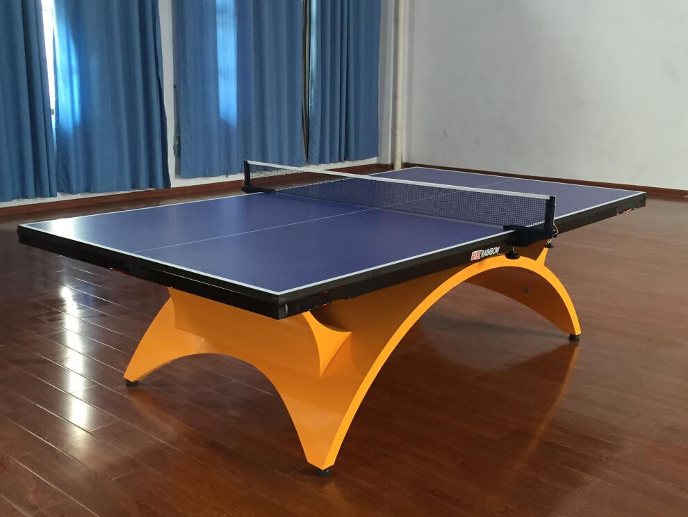 豪华室内标准比赛用大彩虹小彩虹乒乓球台乒乓球桌乒乓球 黄色乒乓球