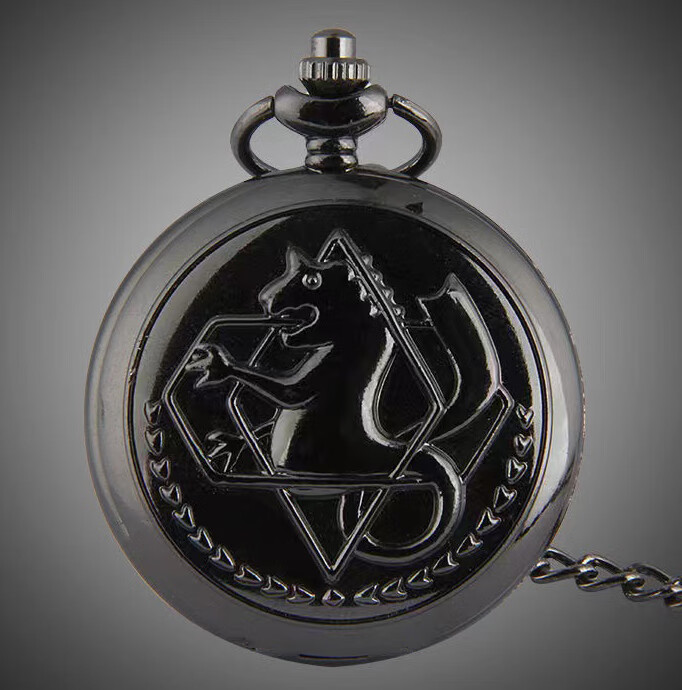 六一儿童节礼物钢之炼金术师怀表卡通动漫钢之炼金术师银怀表男款二