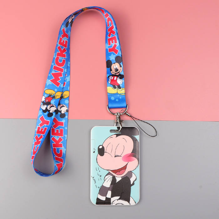 幼儿园接送卡学生证件套校园饭卡门禁少女公交卡卡通硬壳卡套长绳